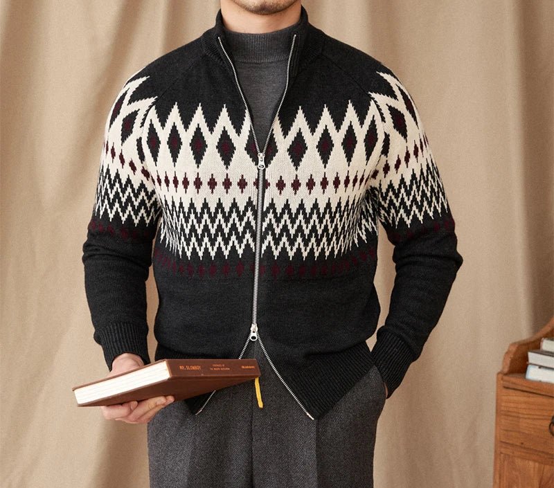 Antonios indiana totem wool knit cardigan - Antonios