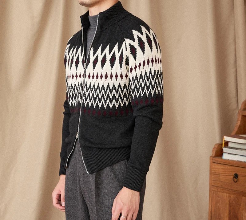 Antonios indiana totem wool knit cardigan - Antonios