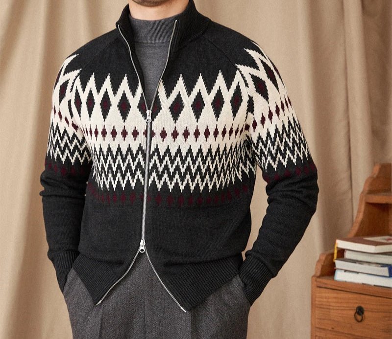 Antonios indiana totem wool knit cardigan - Antonios