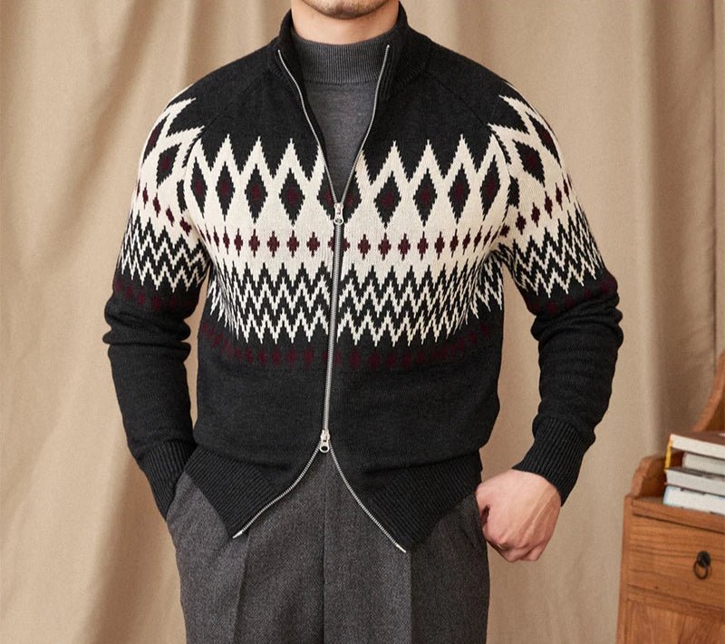 Antonios indiana totem wool knit cardigan - Antonios