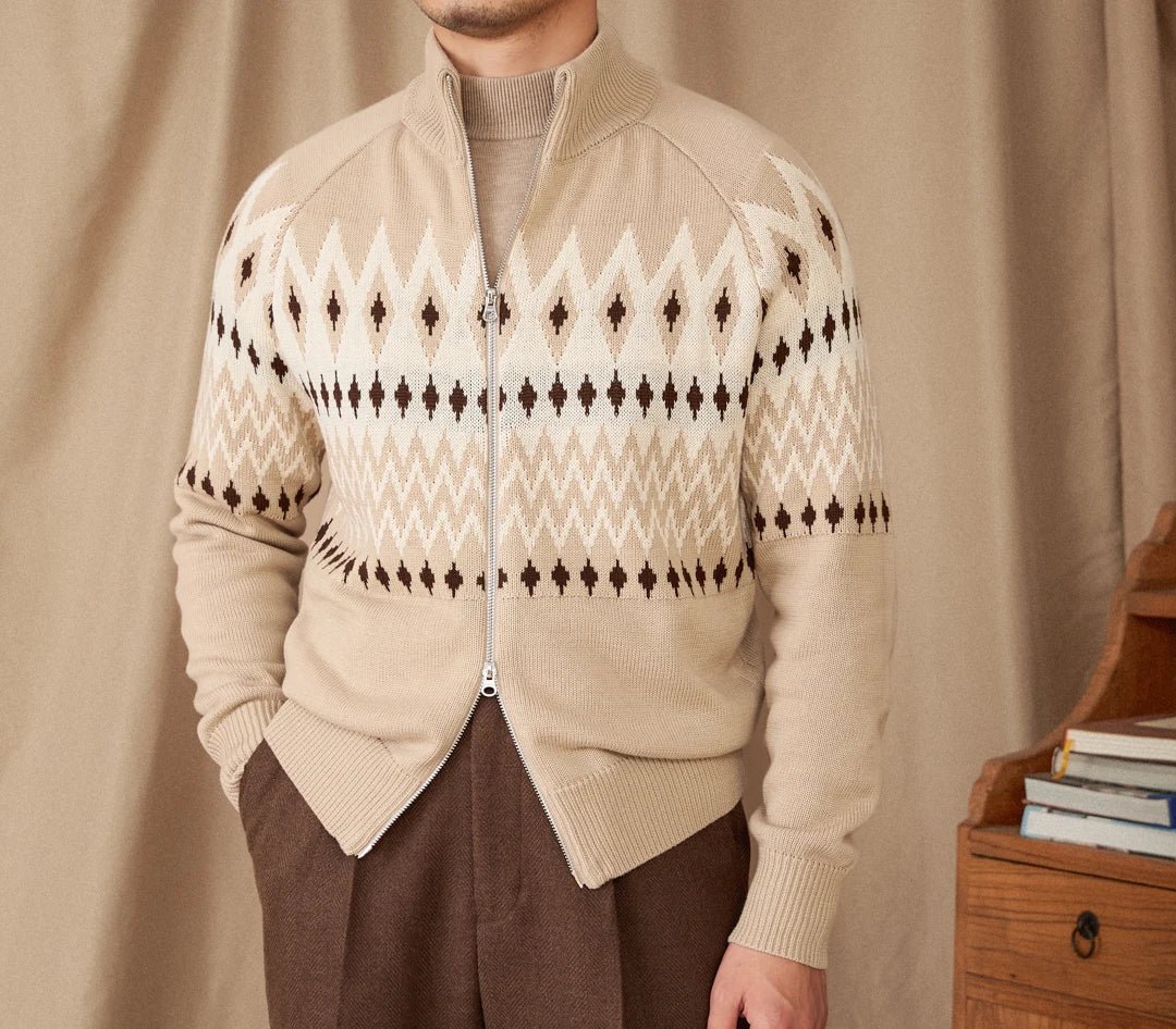 Antonios indiana totem wool knit cardigan - Antonios