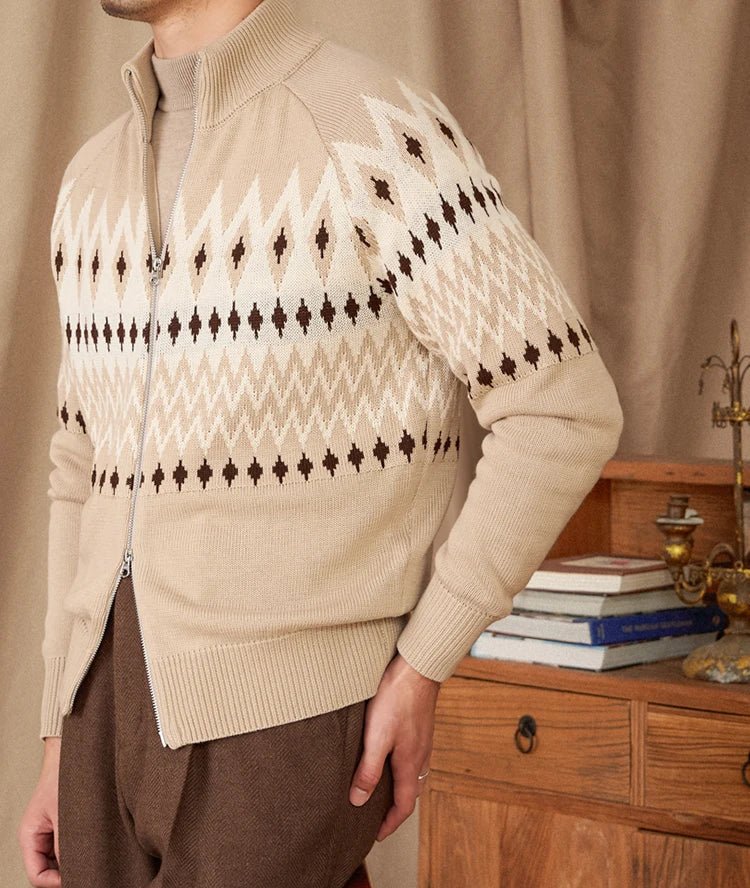 Antonios indiana totem wool knit cardigan - Antonios