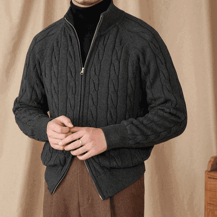 Antonios knit cardigan double zipper - Antonios