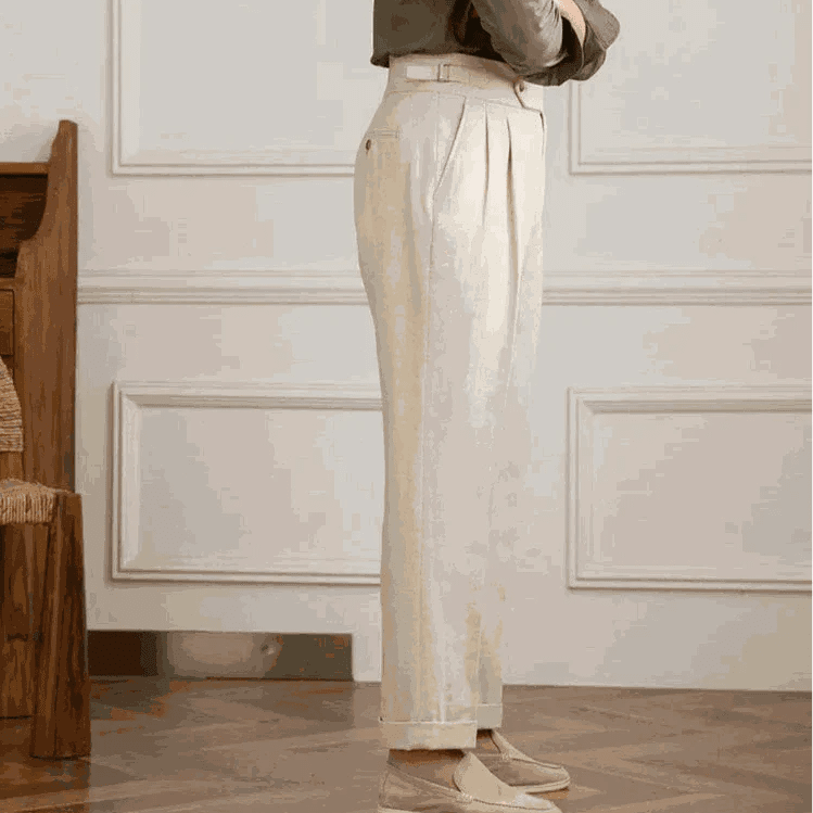 Antonios naples cotton - linen pants summer comfort fit - Antonios
