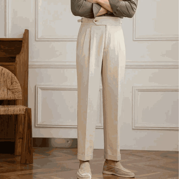 Antonios naples cotton - linen pants summer comfort fit - Antonios