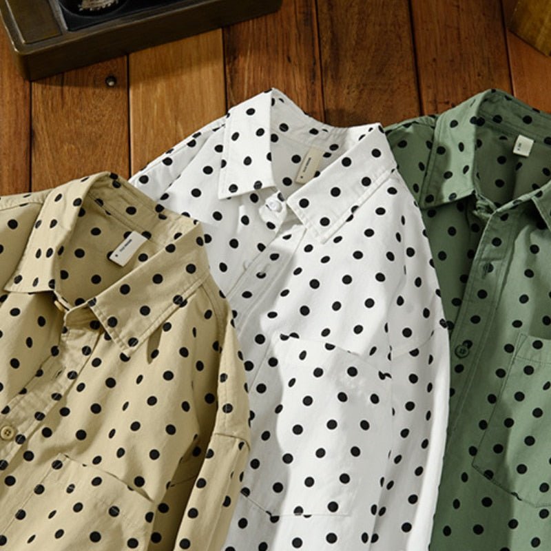 Antonios Pure Cotton Shirt Dot Print - Antonios