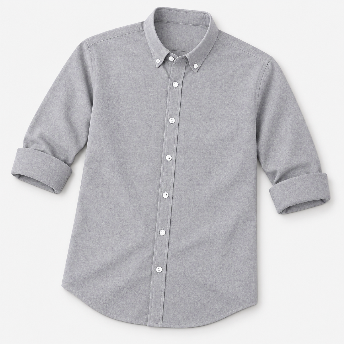 SAFARI cotton long sleeve shirt in gray, product-only cover