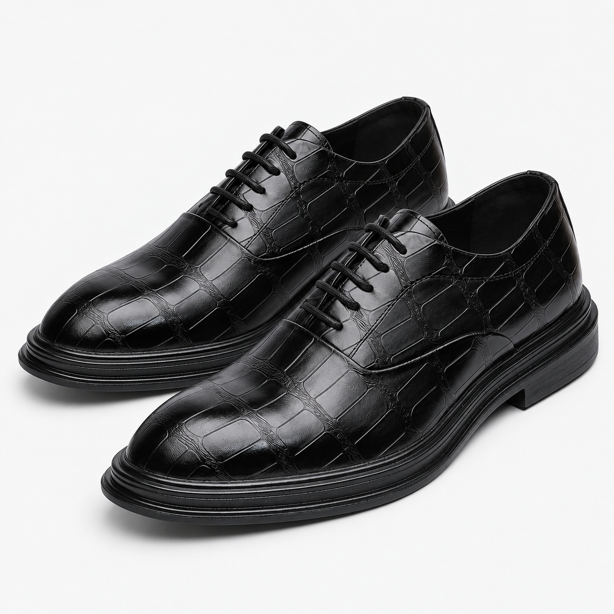 Leonardo luxury wedding shoes in black, product-only cover