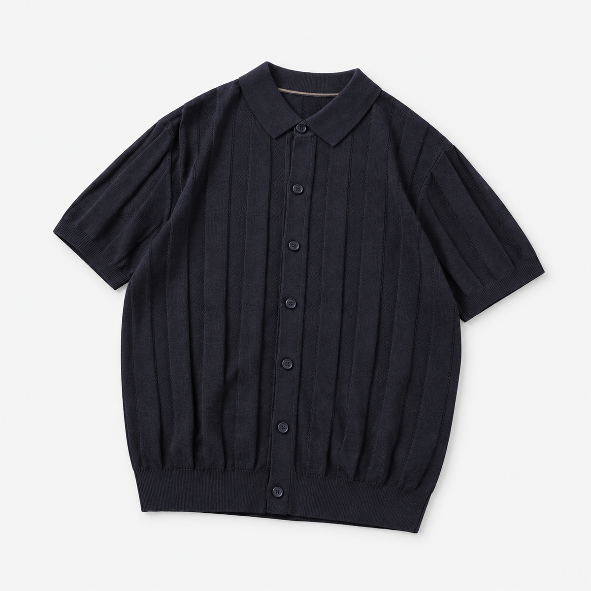 Summer vintage gentleman polo shirt in navy blue, product-only cover