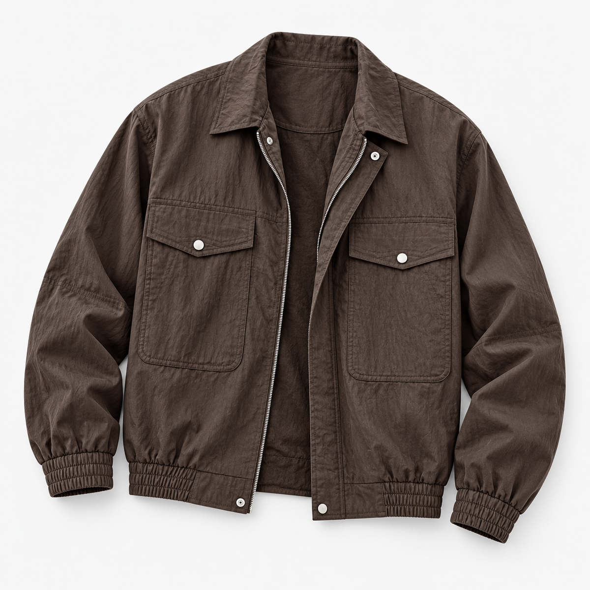 Leonardo classic bomber jacket with pockets in brown, product-only cover