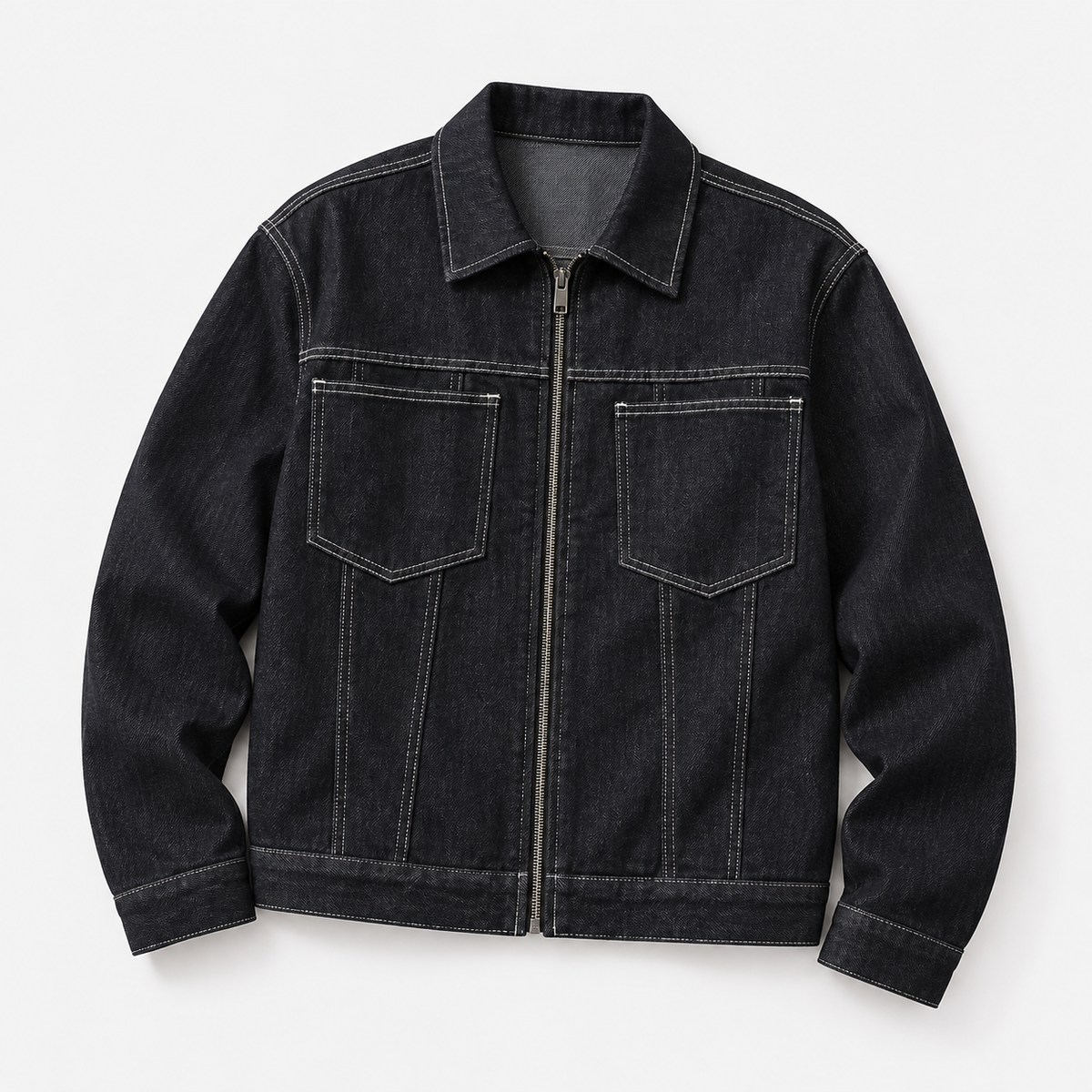 Leonardo navy blue cotton classic jacket in black blue, product-only cover