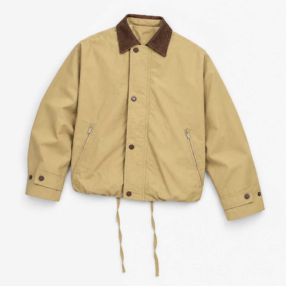 Leonardo bomber cotton jacket cityboy in khaki, product-only cover