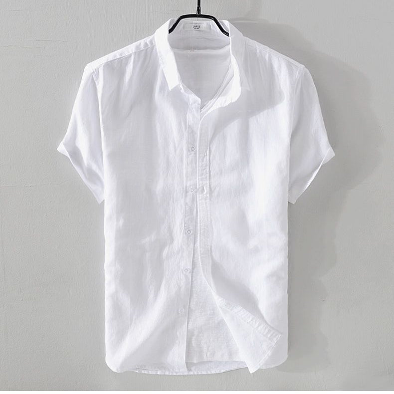 Antonios Short - sleeve Linen Shirt - Antonios