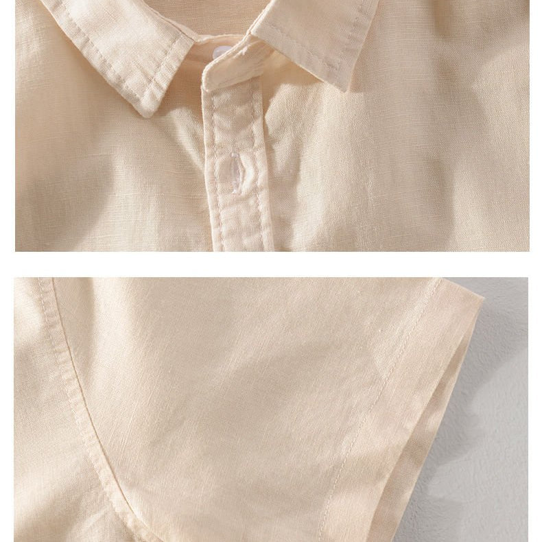 Antonios Short - sleeve Linen Shirt - Antonios