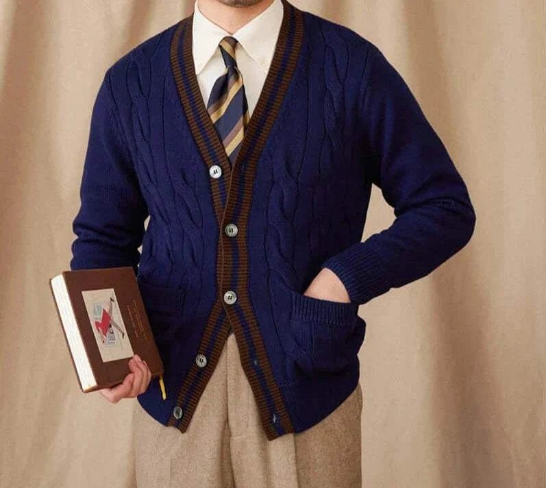 Antonios twisted knit cardigan italian vintage style - Antonios