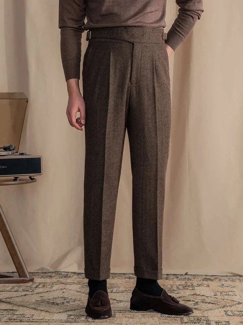 Antonios vintage wool herringbone pants - Antonios
