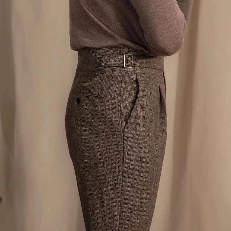 Antonios vintage wool herringbone pants - Antonios