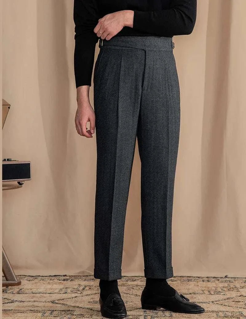 Antonios vintage wool herringbone pants - Antonios