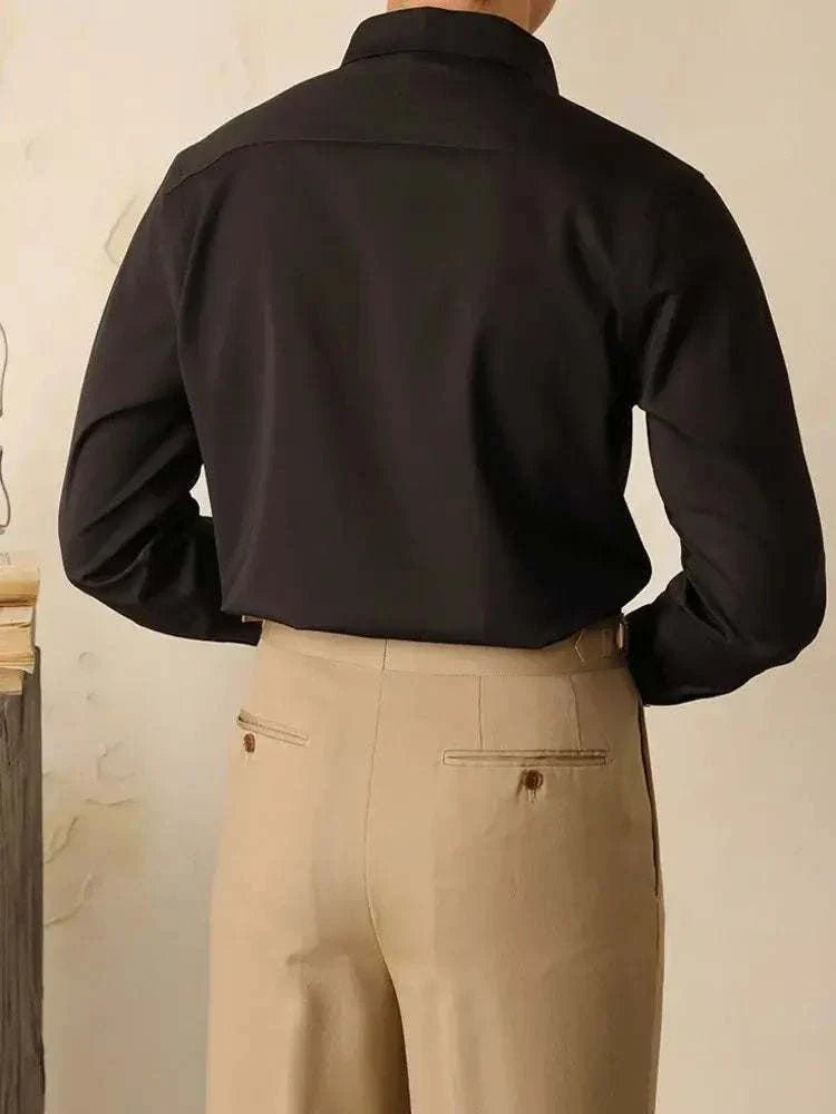 Antonios washed tuxedo shirt stylish office wear - Antonios