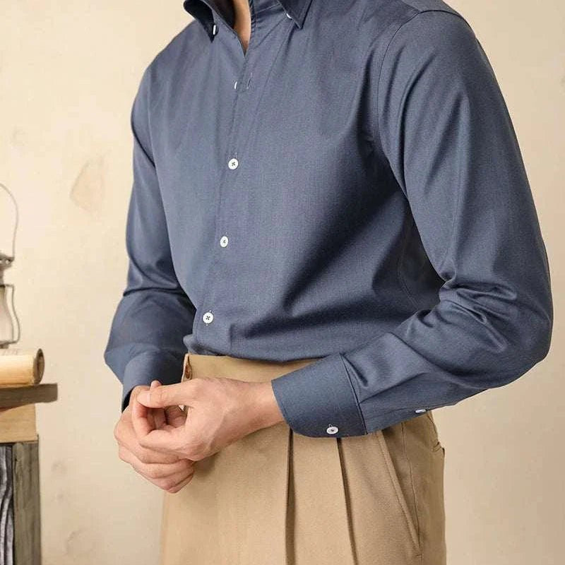 Antonios washed tuxedo shirt stylish office wear - Antonios