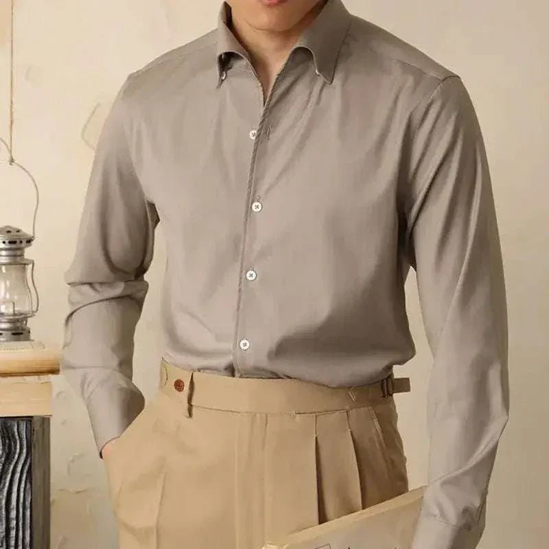 Antonios washed tuxedo shirt stylish office wear - Antonios