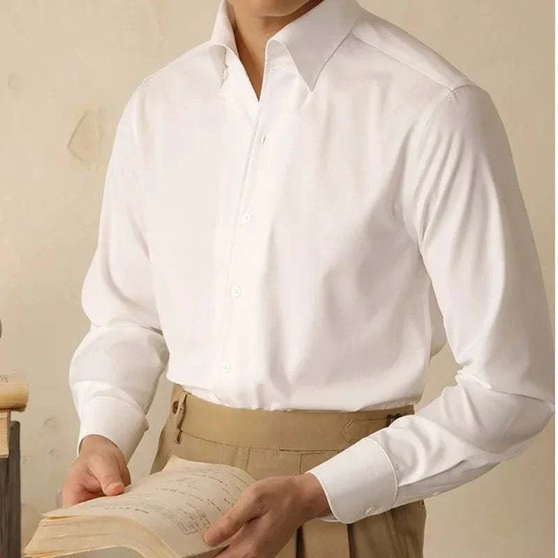 Antonios washed tuxedo shirt stylish office wear - Antonios