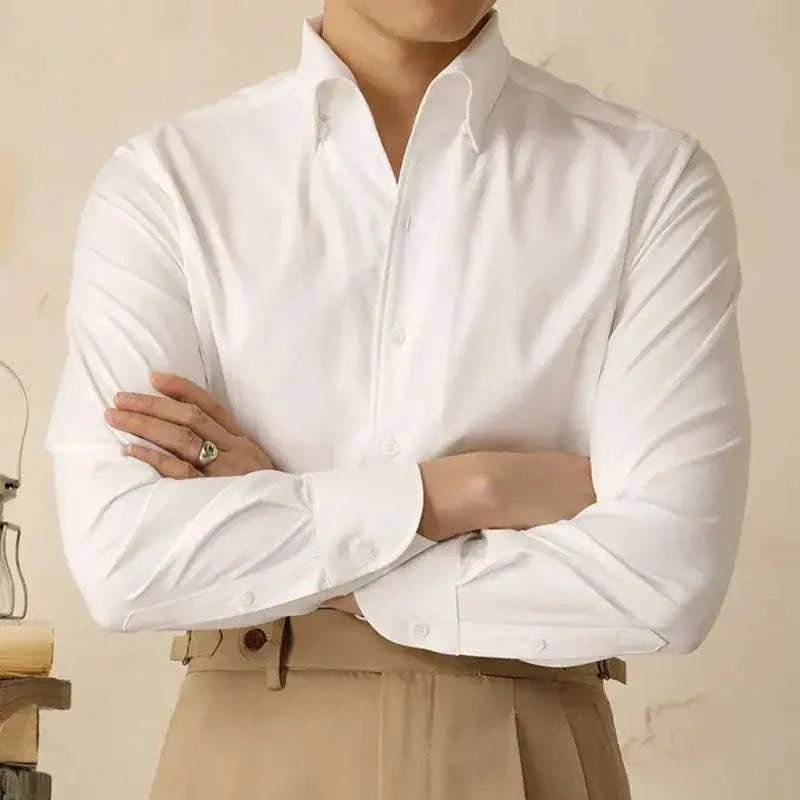 Antonios washed tuxedo shirt stylish office wear - Antonios