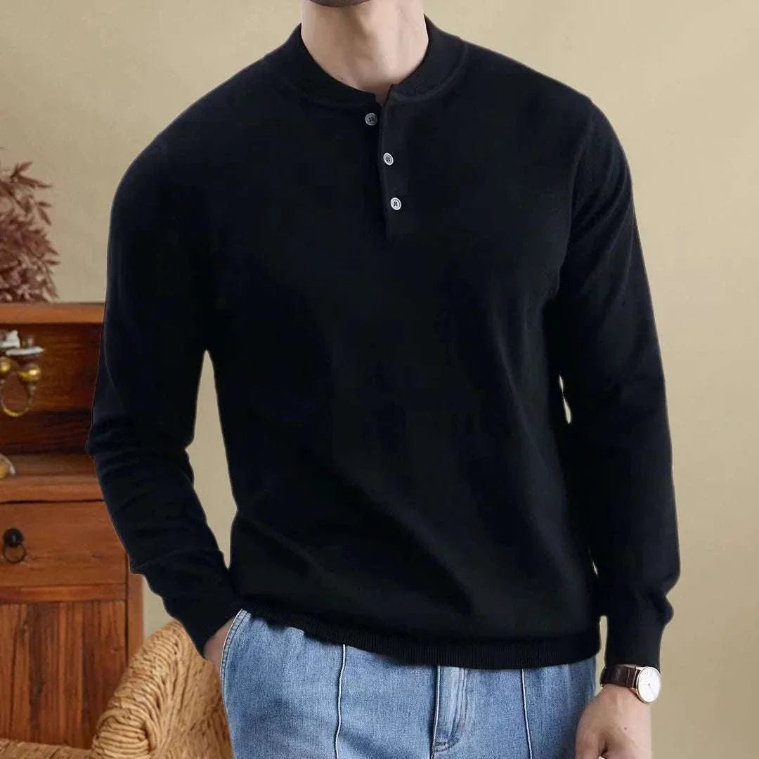 Autumn korean premium sweater with buttons - Antonios