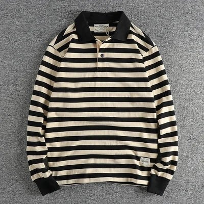 Autumn polo striped pullover - Antonios