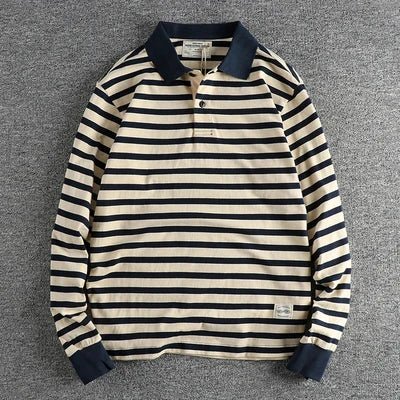 Autumn polo striped pullover - Antonios