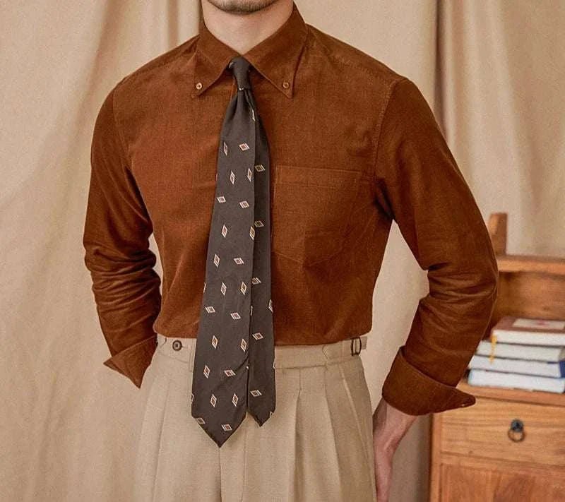 Autumn vintage corduroy shirt - Antonios
