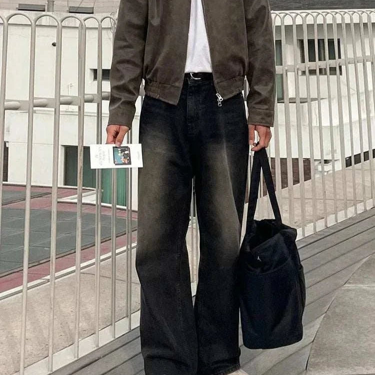 Autumn vintage PU leather jacket - Antonios