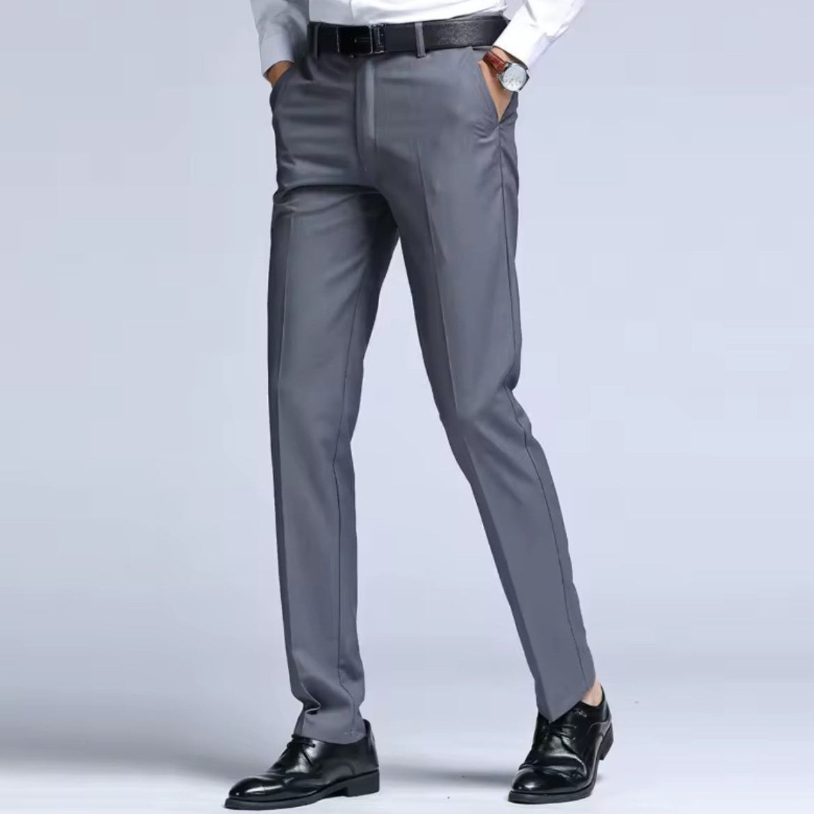 Belgian suit business pants - AntoniosClothing - Gray