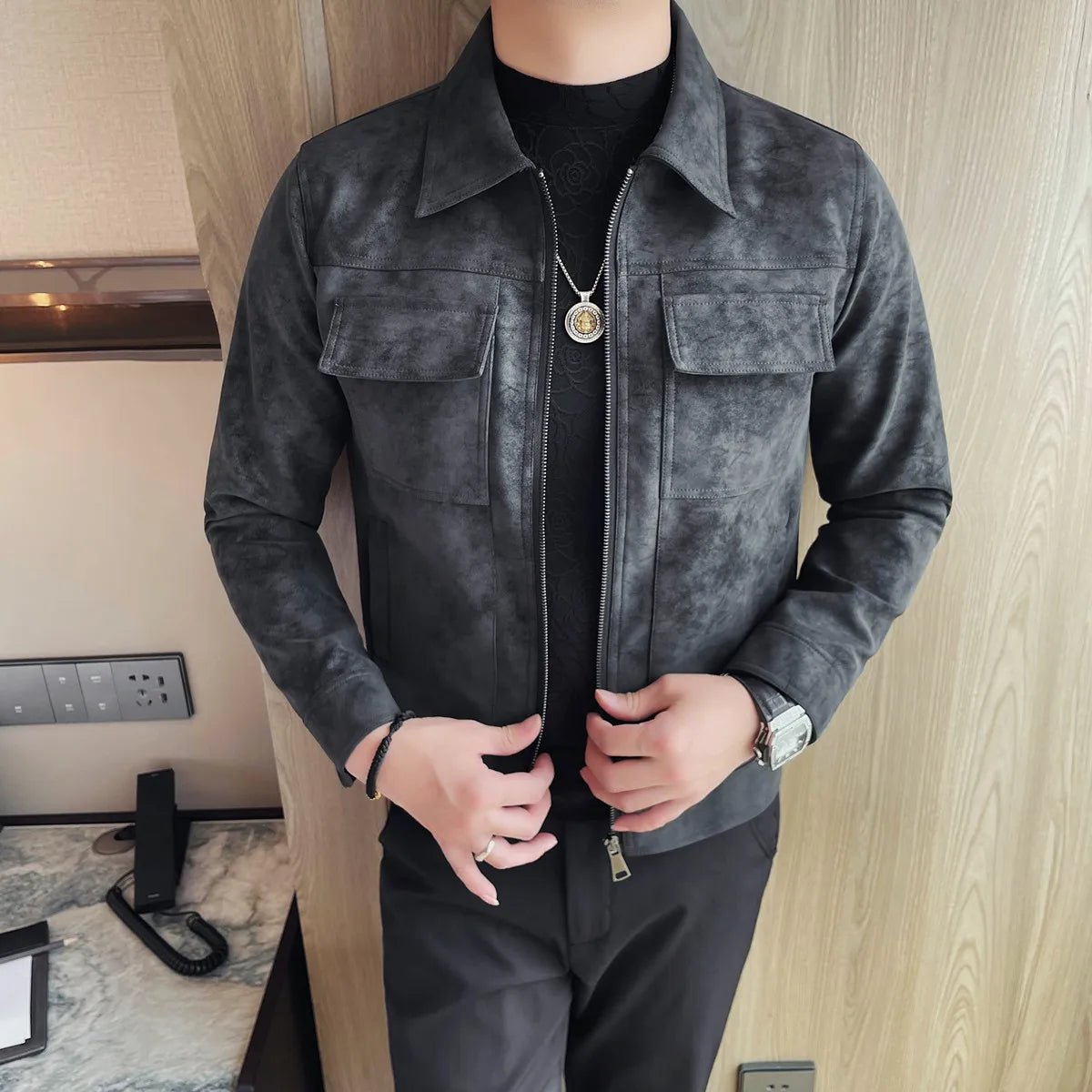 Bomber motorcycle casual jacket - Antonios