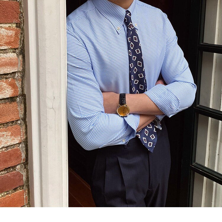 British Blue Plaid Shirt - Antonios