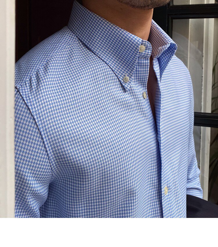 British Blue Plaid Shirt - Antonios