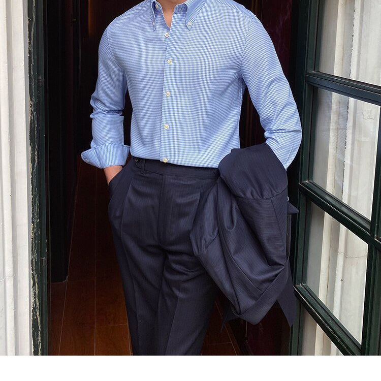 British Blue Plaid Shirt - Antonios