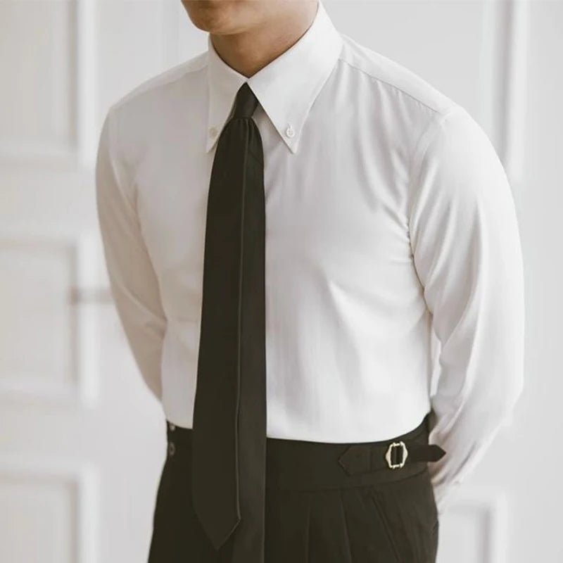 British coffee toned shirt retro business chic - Antonios