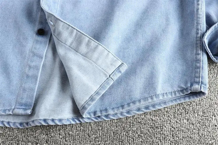 British denim washed shirt - Antonios