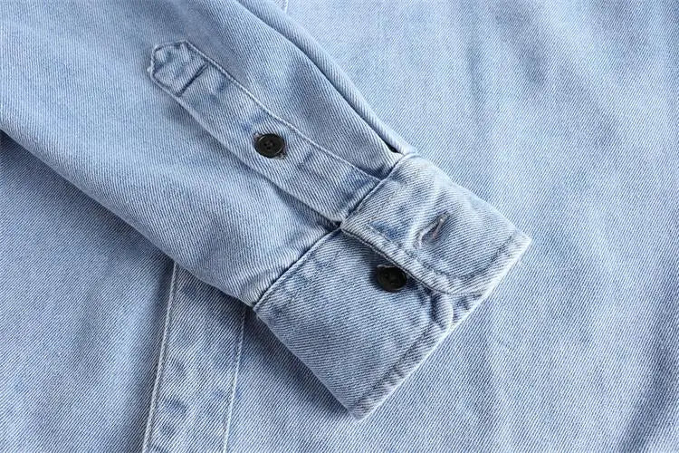 British denim washed shirt - Antonios