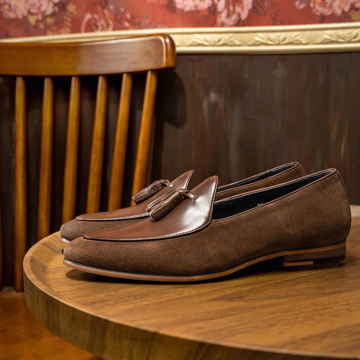 Brown patchwork tassel loafer - Antonios
