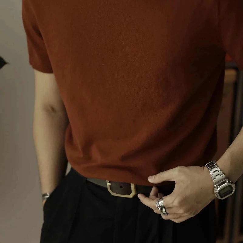 Business elegant cotton summer t-shirt - Antonios