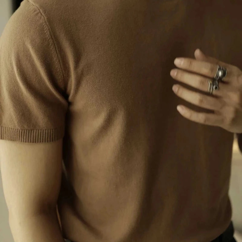 Business elegant cotton summer t-shirt - Antonios