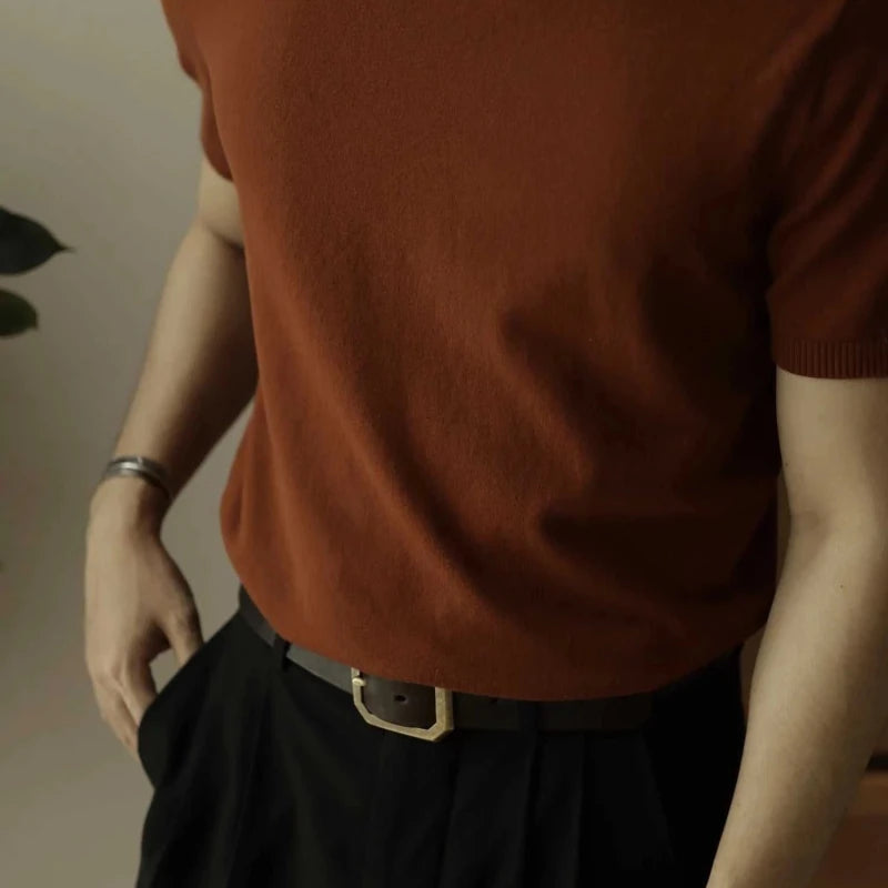 Business elegant cotton summer t-shirt - Antonios