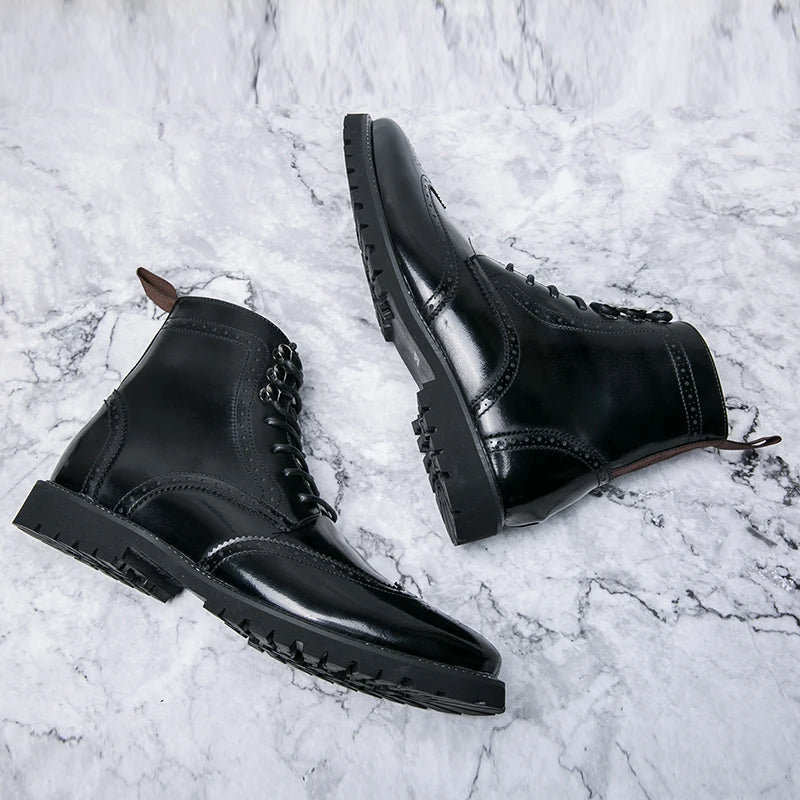 Business leather boots for winter - Antonios