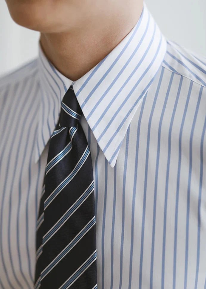 Business slim fit striped italian shirt - Antonios