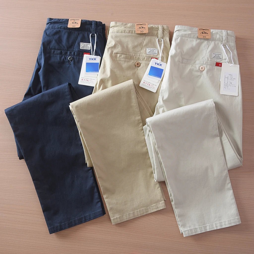Business straight fit chino with 97% cotton - Antonios