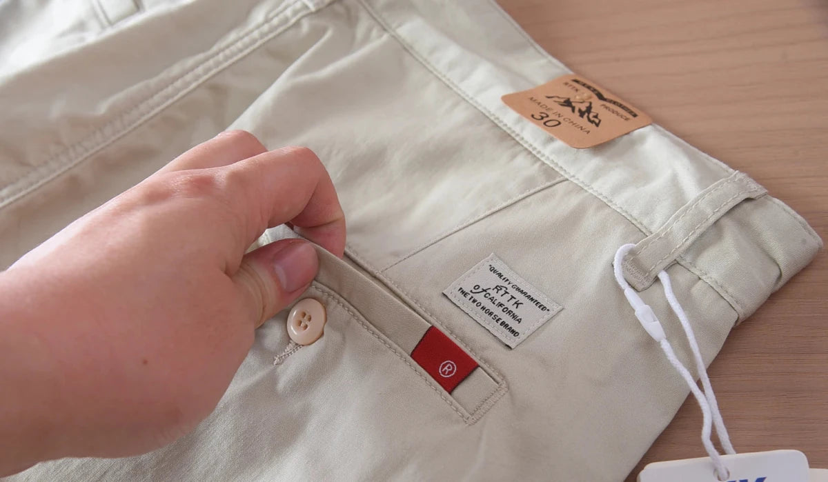 Business straight fit chino with 97% cotton - Antonios