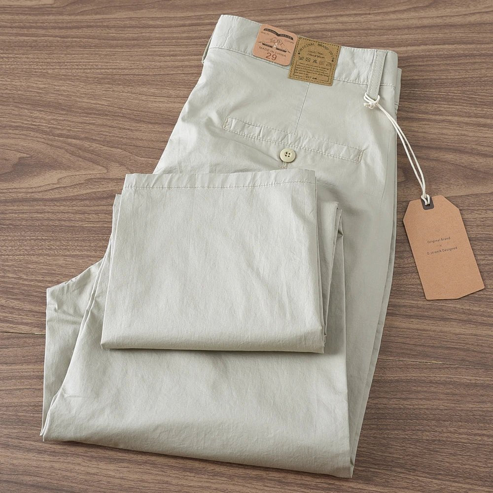 Business straight fit cotton pants - Antonios