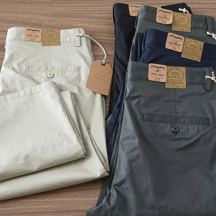 Business straight fit cotton pants - Antonios